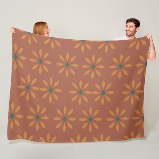 Fleece blanket with flower pattern  (Beispiel)