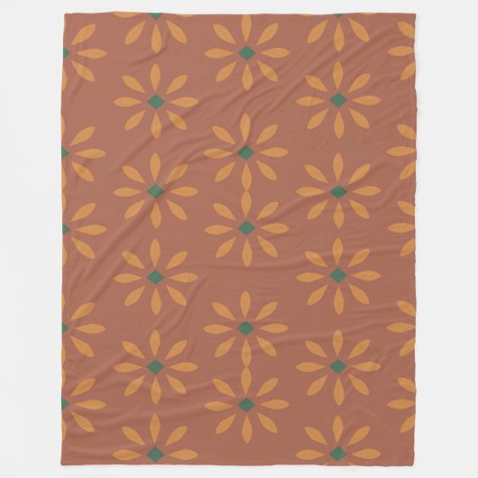 Fleece blanket with flower pattern (Vorderseite)