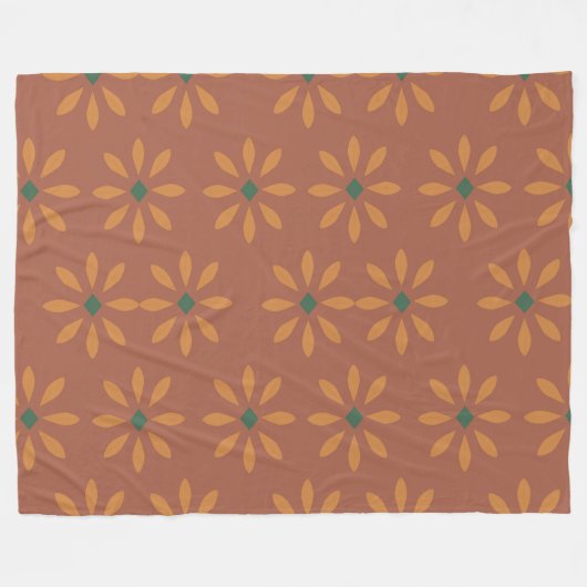 Fleece blanket with flower pattern  (Vorderseite (Horizontal))