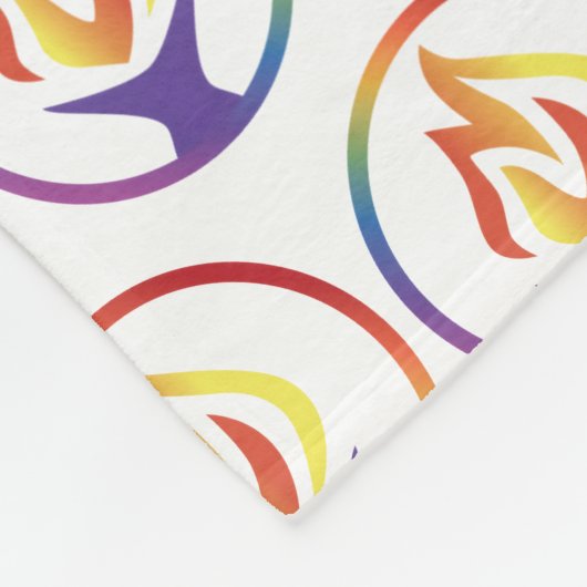 Fleece Blanket with tiled UUCF logo (Ecke)