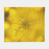 Fleece Blanket Yellow Bokeh-Blume (Vorderseite (Horizontal))