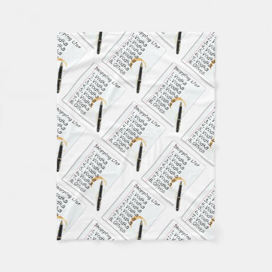 FLEECE BLANKETS - VODKA-EINKAUFSLISTE (Vorderseite)
