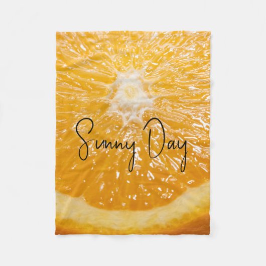 Fleece Blankon mit geschnittenem Orange (Vorderseite)