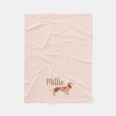 Fleece Dackel Babyblanket, kleine (Vorderseite)