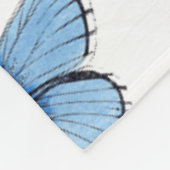 Fleece-Decke - Blauer Schmetterling Fleecedecke (Ecke)