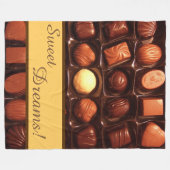 Fleece-Decke der Schokoladen-Süßigkeits-(süße Fleecedecke (Vorderseite (Horizontal))