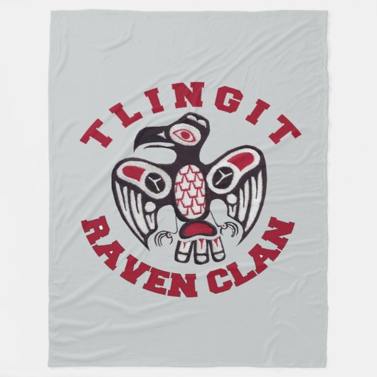Fleece-Decke des Tlingit-Raben-Clan-60x80 Fleecedecke (Vorderseite)