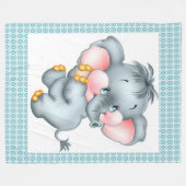 Fleece-Decke/Elefant Fleecedecke (Vorderseite (Horizontal))