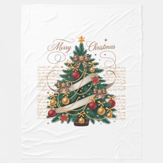 Fleece-Decke - Erwachsene Frohe Weihnachten Decke (Vorderseite)