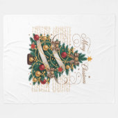 Fleece-Decke - Erwachsene Frohe Weihnachten Decke (Vorderseite (Horizontal))