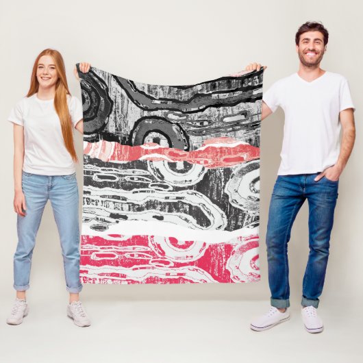 Fleece-Decke – Friction Lands abstraktes Design Fleecedecke (Beispiel)