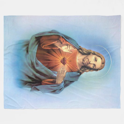 Fleece-Decke/Jesus Fleecedecke (Vorderseite (Horizontal))