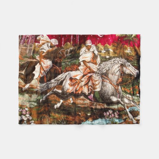 Fleece-Decke: Klassischer arabischer Entwurf Fleecedecke (Vorderseite (Horizontal))