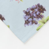 Fleece-Decke Lila Veilchen Muster Blassblau Fleecedecke (Ecke)