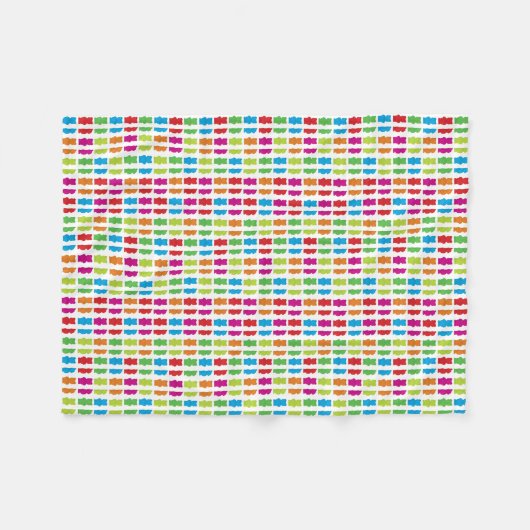 Fleece-Decke mit einem gummiartigen Bärnmuster Fleecedecke (Vorderseite (Horizontal))