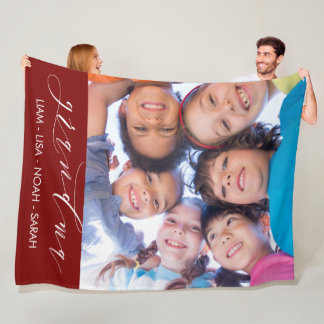 Fleece-Decke mit Foto von Oma und Enkelkindern Fleecedecke