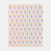 Fleece-Decke mit gekacheltem UUCF-Logo Fleecedecke (Vorderseite)