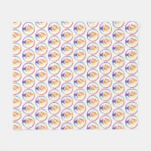 Fleece-Decke mit gekacheltem UUCF-Logo Fleecedecke (Vorderseite (Horizontal))