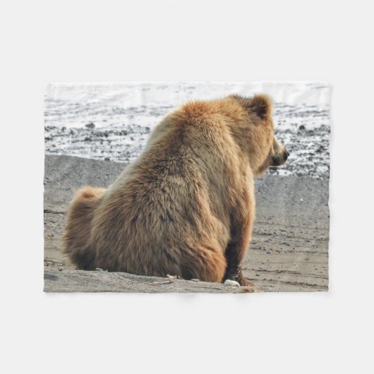 Fleece-Decke mit Grizzlybären Fleecedecke (Vorderseite (Horizontal))