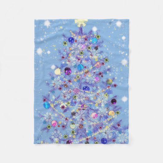 Fleece-Decke mit verziertem Weihnachtsbaum Fleecedecke (Vorderseite)