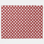 Fleece-Decke/Redwith weiße Polka-Punkte Fleecedecke (Vorderseite (Horizontal))