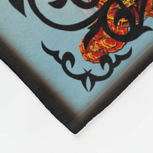Fleece-Decke Sankt Muerte, klein Fleecedecke (Ecke)