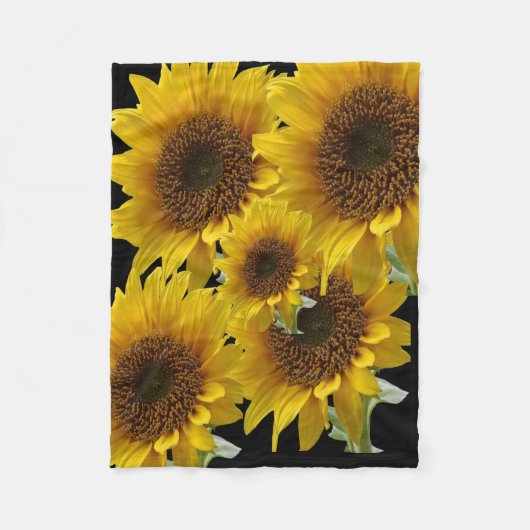 Fleece-Decke Sonnenblume Fleecedecke (Vorderseite)