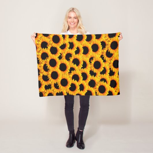 Fleece-Decke: Sonnenblumen Fleecedecke (Beispiel)