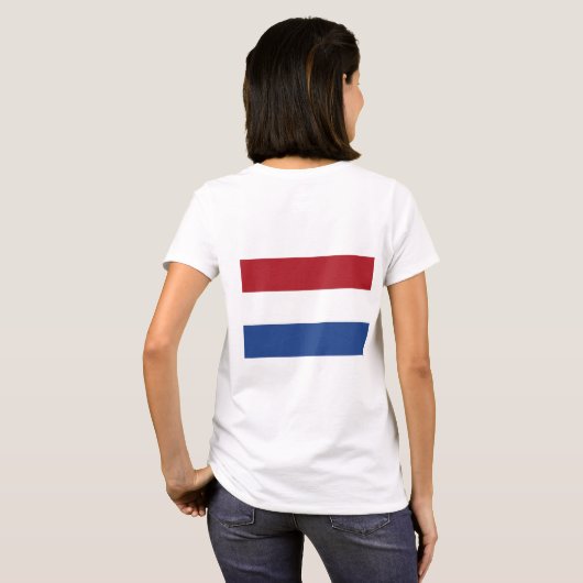 Fleece der Frauen Jogger mit niederländischer Flag T-Shirt (Schwarz voll)