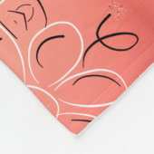 Fleece Designer Schuppen in Burgund Koralle (Ecke)