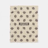 Fleece Dog Paws Doggie Blanket (Vorderseite)