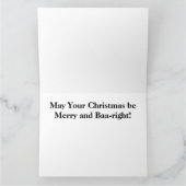 Fleece Feliz Navidad Funny Christmas Sheep Joke Karte (Innenseite)