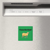 Fleece Feliz Navidad Funny Christmas Sheep Joke Magnet (In Situ (Geschirrspüler))