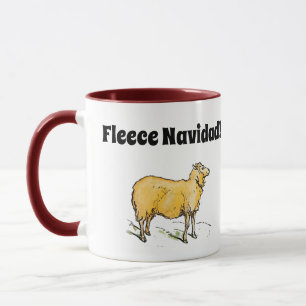 Fleece Feliz Navidad Funny Christmas Sheep Joke Tasse