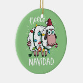 Fleece Feliz Navidad Funny Niedliches Schaf Weihna Keramik Ornament (Rechts)