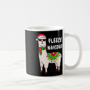 Fleece Feliz Navidad Llama Weihnachten Niedlichen  Kaffeetasse