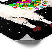 Fleece Feliz Navidad Llama Weihnachten Niedlichen Poster (Ecke)