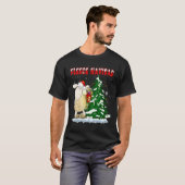 Fleece Feliz Navidad Niedliche Schafe Weihnachten T-Shirt (Vorne ganz)