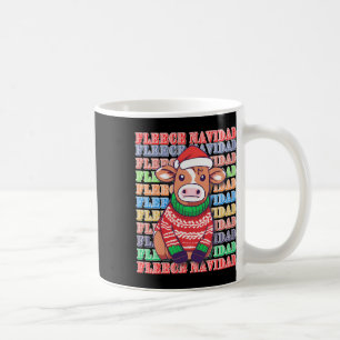 Fleece Feliz Navidad - Niedliche Weihnachtskuh - l Kaffeetasse