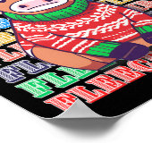 Fleece Feliz Navidad - Niedliche Weihnachtskuh - l Poster (Ecke)