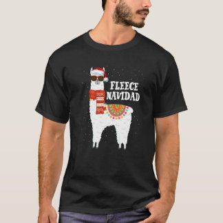 Fleece Frohe Weihnachten Lama Weihnachts-Pyjama La T-Shirt