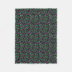 Fleece für grüne und Lila Leoparden