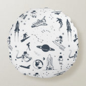 Fleece für Raumsonarsysteme Rundes Kissen (Vorderseite)