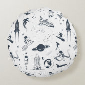 Fleece für Raumsonarsysteme Rundes Kissen (Rückseite)