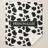 Fleece für Schwarzweißflecken Sherpadecke (Vorderseite)