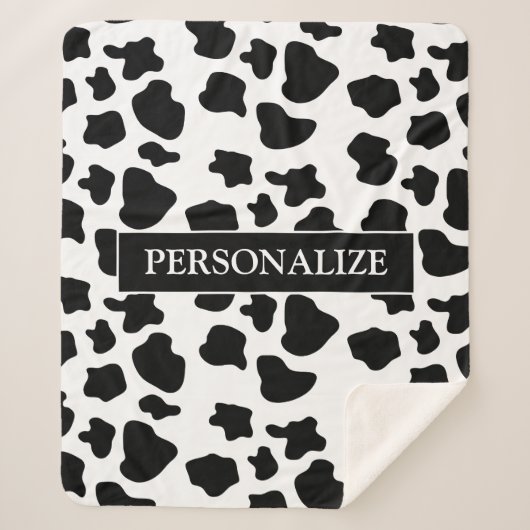 Fleece für Schwarzweißflecken Sherpadecke (Vorderseite)