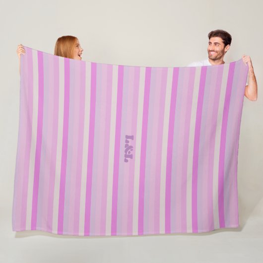 Fleece große Decke mit Streifen aus rosa Palette (Beispiel)