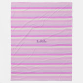 Fleece große Decke mit Streifen aus rosa Palette (Vorderseite)