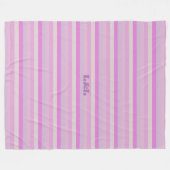Fleece große Decke mit Streifen aus rosa Palette (Vorderseite (Horizontal))