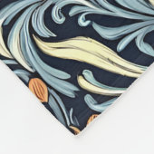 Fleece im Vintage-Stil mit blauem botanischem Must (Ecke)